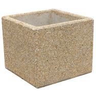 Jardinière carrée en béton 50 x 50 x 50 cm