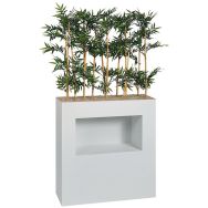 Jardinière métal sur patins M1 niche hauteur 90 cm Bambous