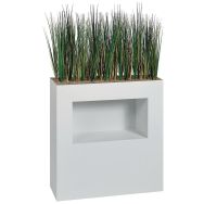 Jardinière métal sur patins niche hauteur 90 cm Herbes