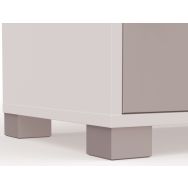 Jeu de 4 pieds carrés H5 cm en aluminium