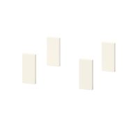 Jeu de 4 pieds pour meuble de rangement Allegra coloris blanc