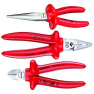 Jeu de pinces VDE avec isolation par trempage VDE 3 pcs