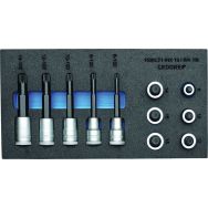 Jeu douilles tournevis 1/2'' en module 1/3 1500CT1-INX19LK