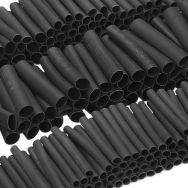 Kit 100 gaines thermorétractables 6 tailles assorties - noir