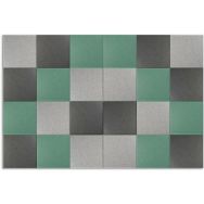 Kit combiné 24 dallesfeutre PET acoustique vert pétrole