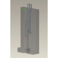 Kit complet échelle à crinoline - Hauteur 9,25 m