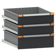 Kit de tiroirs avec serrure EcoBlox 7016 anthracite