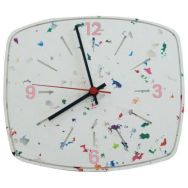 La Petite Horloge fond blanc confettis - Lalala