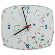 La Petite Horloge fond blanc moucheté - Lalala