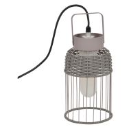 Lampe/Baladeuse nomade en métal filaire peint tressé - Corep