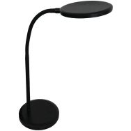 Lampe de bureau bras flexible led coloris noir-Alba