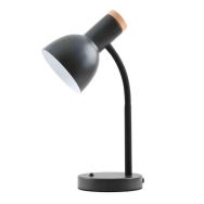 Lampe de bureau en bois et métal Andonios - Meet By Paperflow