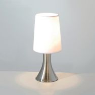 Lampe métal . Abat-jour en coton alu broissé