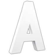 Lettres à décorer en papier mâché 20,5 cm blanc -Décopatch