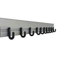 Lisse murale Parkid L.1500mm 10 patères simples noires + clip + vis CHC