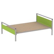 Lit Cubik 140x200 cm sommier aggloméré - Mobidecor