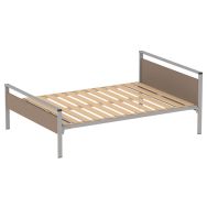 Lit Cubik 140x200 cm sommier lattes rigides - Mobidecor
