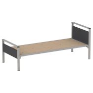 Lit Cubik 80x190 cm sommier aggloméré - Mobidecor
