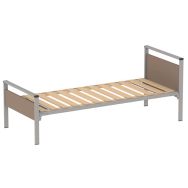 Lit Cubik 80x190 cm sommier lattes rigides - Mobidecor