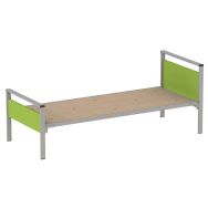Lit Cubik 90x200 cm sommier aggloméré - Mobidecor