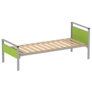 Lit Cubik 90x200 cm sommier lattes rigides - Mobidecor