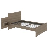 Lit EDY tête chevet gauche sommier treillis - Enond Mobilier