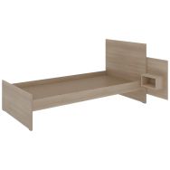 Lit EDY tête panneau chevet droite sommier aggloméré - Enond Mobilier