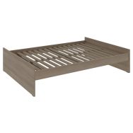 Lit EDY tête/pied acacia 120 x 200 cm sommier lattes rigides