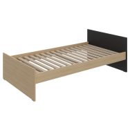 Lit EDY tête/pied panneau sommier lattes rigides - Enond Mobilier
