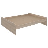 Lit Edy dosseret tête/pied acacia 140x190cm sommier agglo