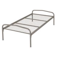 Lit Evolution standard 90x200 cm sommier treillis RAL 9006 Alu