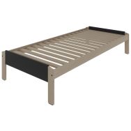 Lit JEFF tête/pied panneau sommier lattes rigides-Enond Mobilier