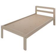 Lit JEFF tête 2 traverses 90 x 190 cm hêtre sommier agglo