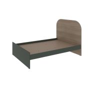 Lit OLERON 120 x 200 cm sommier agglo - acacia/vert eucalyptus