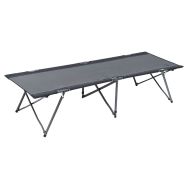 Lit de camp repliable polyester gris/noir - Trigano Collectivités
