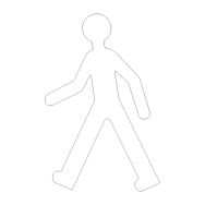 Logo piétons en résine thermocollée