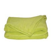 Lot 10 couvertures microfibre 100x150cm coloris assortis(anis,fuchsia,abricot)
