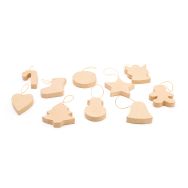 Lot 10 formes noël carton assorties à suspendre