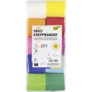 Lot 10 rouleaux de bandes crépon ignifuge couleurs assorties 5 cm x 10 m