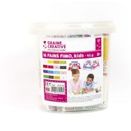 Lot 16 pains fimo 42g couleurs assorties