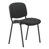 Lot 2 chaises Classic pied noir tissu M1 Noir