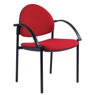 Lot 2 fauteuils Louise dossier rond coloris rouge
