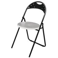 4 chaises pliantes Flippo assise polypropylène dossier métal - Rodet