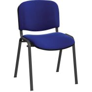 Lot 5 chaises Cluny accroche soudée Piètement Noir coloris Bleu