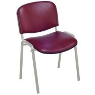 Lot 5 chaises Cluny accroche soudée Piètement chromé PVC - GMCE