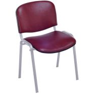 Lot 5 chaises Cluny accroche soudée piètement gris alu PVC - GMCE