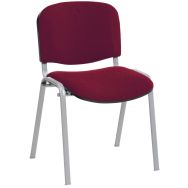Lot 5 chaises Cluny tissu accroche soudée Piètement gris alu - GMCE