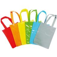 Lot 6 sacs shopping coton en couleurs assorties 30x23 cm