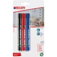 Lot de3 marqueur permanent e-2000 C assortis - Edding