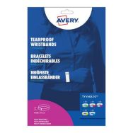 Lot de 100 Bracelets en papier Tyvek® - Assortiment de 5 couleurs